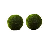 2 boules de mousse artificielle verte, pierres décoratives, boules de verdure pour décoration de mariage et fête, 20 cm