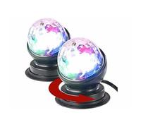 Lunartec 2 boules disco rotatives à 360° avec effets lumineux LED RVB 3 W