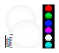 Lunartec 2 boules lumineuses à LED solaires télécommandées RVBB / 60 lm / IP67 / Ø 20 cm
