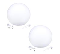 Eclairage extérieur solaires Lumisky 2 Boules lumineuses solaires SOLSTY C30 Blanc Polyéthylène ?30cm