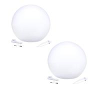 Lot de 2 Boules lumineuses solaire flottante à piquer ou à poser LED blanc/multicolore SOLSTY ∅30cm