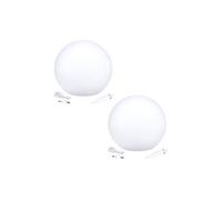Lot de 2 Boules lumineuses solaire flottante à piquer ou à poser LED blanc/multicolore SOLSTY ∅30cm