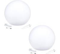 Eclairage extérieur solaires Lumisky 2 Boules lumineuses solaires SOLSTY C30 Blanc Polyéthylène ?30cm