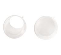 2 boules plastiques - Cristal - ø12cm (découpe ø7,5cm) - Rayher G
