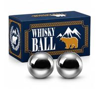2 Boules rafraîchissantes pour Whisky en Acier Inoxydable 304, glaçons métalliques réutilisables pour Boissons, Coffret Cadeau