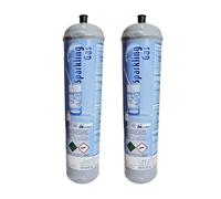 2 bouteilles de CO2 jetables de 600 gr. e290 pour eau pétillante