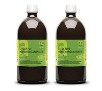 2 bouteilles d'engrais actif à base de micro-organismes effectifs (EM-Aktiv) - 1 l par bouteille