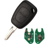 2 Bouton Coque e Voiture Télécommande Pour Renault Kangoo Trafic 2 Master Opel Vauxhall Vivaro Movano 433mhz istance De Voiture Avec Puce Id46/Pcf7946 (Lame Vac102)(Q588)