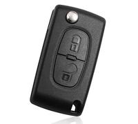 2-Boutons CE0536 Coque de Clé avec Fente de Batterie, Coque de Clé Pliable, Clé à Rabat, Boitier Clef Plip, Compatibles avec Citroën C2 C3 C4 C5 C6 C8 Xsara Peugeot 107 206 207 307 307S 308 407 607