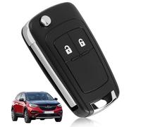 2 Boutons Coque Clé pour Opel, Boitier de Cle Voiture Remplacement pour Vauxhall Astra H J Insignia Adam Vectra C Corsa D, Coqe Clé Télécommande pour Opel Mokka Zafira Cascada Meriva Karl