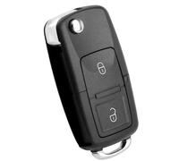 2 Boutons Coque de Clé pour Mk4 Bora Golf 4 5 6, Coque Remplacement | Compatible avec Passat Polo Touran T4 T5, Boitier de e Voiture Pliable Robuste et Léger sans Électronique