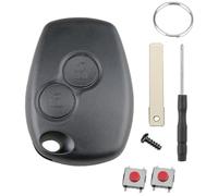 2 Boutons Coque de Clé sans Lame de Voiture Compatible avec Renaul-t Kangoo Modus Clio Master Trafic Twingo Switch et Dacia Boitier t Télécommande Accessoires (Pas de Lame de clé)