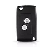 2 Boutons modifié Voiture clé à Distance Coque Housse Fob Remplacement Accessoires HU83 Lame pour Peugeot 206 306 307