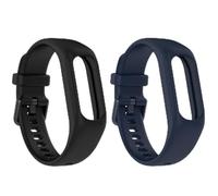 2 bracelets de montre pour Garmin vivosmart 5 - Bracelets de rechange ajustables intégrés pour tracker de fitness - Bracelet en silicone texturé - Bracelet de montre intelligente de couleur pour homme