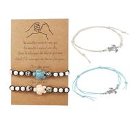 2 Bracelets Tortue, 2 Bracelets De Cheville Tortue, Bracelets De Réglage Tressés, Bracelets De Cheville En Corde De Chanvre, Chaînes De Bijoux De Couple Et D'Amitié