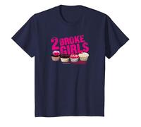 2 Broke Girls Cupcakes T-Shirt, Enfant, Bleu Marine, 3 Ans