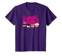 2 Broke Girls Cupcakes T-Shirt, Enfant, Violet, 12 Ans