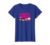 2 Broke Girls Cupcakes T-Shirt, Femme, Bleu Royal, 3XL