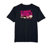 2 Broke Girls Cupcakes T-Shirt, Homme Grandes Tailles, Noir, 6X Tall