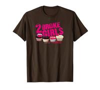 2 Broke Girls Cupcakes T-Shirt, Homme, Marron, XXL