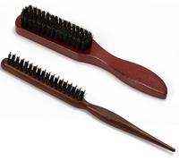 2 Brosse en Poil de Sanglier, Brosse Poils Sanglier, Brosse Cheveux Poils de Sanglier, Brosse Sanglier Cheveux Brosse Poil de Sanglier pour cheveux longs, bouclés, secs ou abîmés