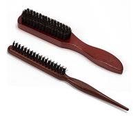 2 Brosse en Poil de Sanglier pour cheveux longs, bouclés, secs ou abîmés
