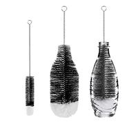 2 brosses à Bouteilles Longues, Accessoires ménagers pour carafes en Verre/Bouteilles de Soda/biberons/gourdes (Noir)