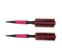 2 brosses à cheveux rondes avec manche ergonomique, brosse de coiffage résistante à la chaleur pour boucler et lisser, peigne rond à répartition uniforme de la chaleur, adapté à