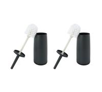 2 brosses de toilette et supports Brosse de cuvette avec support Gris foncé pour chauve-souris