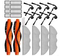 2 brosses principales, 8 chiffons, 8 brosses latérales, 8 filtres pour robot aspirateur Xiaomi S40 OV81 pour un nettoyage quotidien efficace