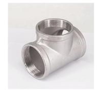 2" BSP Equal Female Tee Thread 3 Way 304 Stainless Steel Pipe Fitting Connector Coupling for water air gas