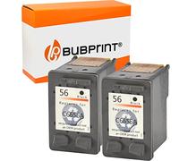 2 Bubprint Cartouches d'encre Compatible pour HP 56 pour DeskJet 5150 5550 5600 5650 5652 OfficeJet 5510 5605Z 5610 5615 PhotoSmart 7760 PSC 1110 1210 1215 1315 1315S 1350 Noir