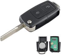 2 Buttons Car Remote Key Shell For V W Go Lf Po Lo Passat Transporter T5 Seat Ibiza Vario Sko Da Superb Octavia Car Key Case With 433mhz Id48 Chip (Oem:1j0959753ag)