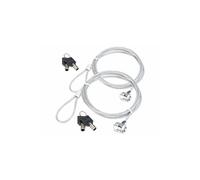 2 câbles antivol en acier pour ordinateurs portables - 1,80 m [VisorTech]