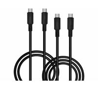 2 câbles de chargement USB-C / USB-C jusqu¿à 100 W noirs - 1 + 2 m