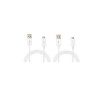 2 Câbles Micro Usb De Recharge Et De Transfert Pour Huawei Y7 (2018) ( 1 Mètre + 3 Mètres -blanc )