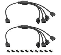 2 Câbles Répartiteurs ARGB, 1 à 4 Vers 5 V 3 Broches Adressable Câble D'Extension Répartiteur RGB Câble de Synchronisation LED ARGB