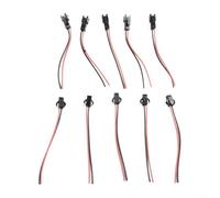 2 câbles SM 2 broches 2P mâles et femelles pour bandes lumineuses LED, rideaux, lampes LED souterraines 24 AWG, fil en PVC de 10 cm de long (5 mâles + 5 femelles)