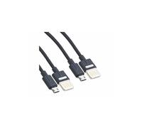 : 2 câbles USB 2.0 vers Micro USB, connexion double sens, 100 cm