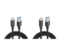 2 câbles USB 3.2 10 Gbit/s Type C, câble USB A vers Type-C 3.2 pour transfert de données SSD USB C, PD60W3A, charge rapide 3.0, 1 m