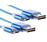 2 câbles USB Micro-USB enfichables des deux cotés - 1 m [Callstel]