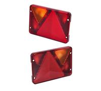 2 Cabochons Feu 6 fonctions AJBA RL 80 gauche et droit 6 fonctions - Position, stop, éclairage plaque, anti brouillard