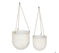 2 cache-pots suspendus ""Tino"" D19x40cm - Atmosphera createur d'interieur