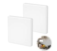 2 Cache Prise Electrique,Plaques d'obturation Prise en Métal 86x86mm,Cache Prise et Cache Trou Mural pour Compteur Électrique,Pour Prises Ou Interrupteurs Non Utilisés Cache Interrupteur Mural