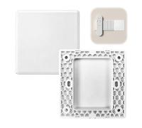 2 Cache Prise Electrique, Plaques Murales Vierges, 8,6 X 8,6 Cm, Pour Prises Ou Interrupteurs Non Utilisés Cache Interrupteur Mural, Design Double Face,Idéal pour Rénovation et Décoration Intérieure