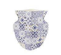 2 CACHE-VASES PAPIER DOLCE VITA 24X24CM BLEU
