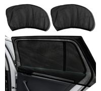 2 Cache Vitre Voiture Pare Soleil pour Latérale de Voiture Extensibles et Respirants Rideaux en Protege Vitre Soleil de Vitres pour Berline SUV et Véhicules Tout Terrain(Lunette Arrière)