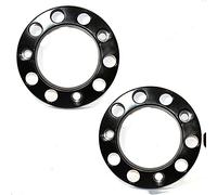 2 caches pour boulons de roue de camions, universels, embellisseurs de roue pour remorques, polis, en plastique de 22,5 pouces, couleur noir