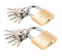 : 2 cadenas à clé en laiton - 48 mm