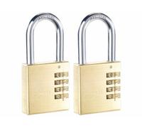 2 cadenas à code 4 chiffres - Laiton - 50 mm [AGT]